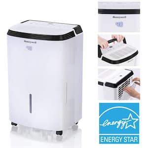 50 pt. Up to 4000 sq.ft. Energy Star Dehumidifier in. White with Washable Filter