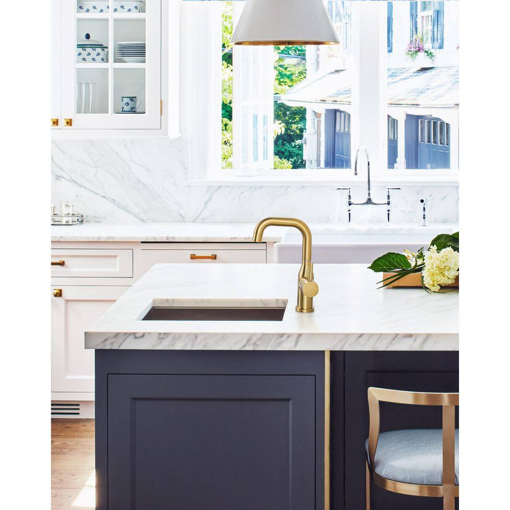Brushed Gold Stainless Steel Single Handle Bar Faucet