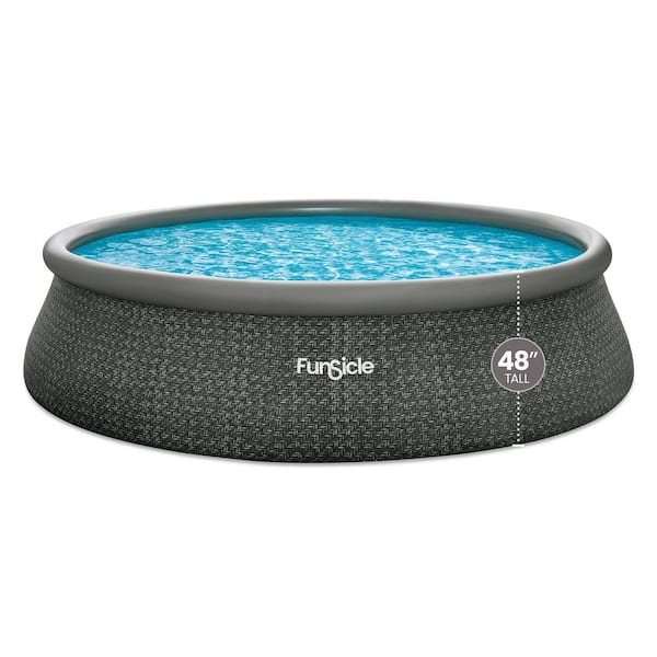 Quick Set 18 ft. x 48 in. Round 48 in. Inflatable Above Ground Pool Set with Pump