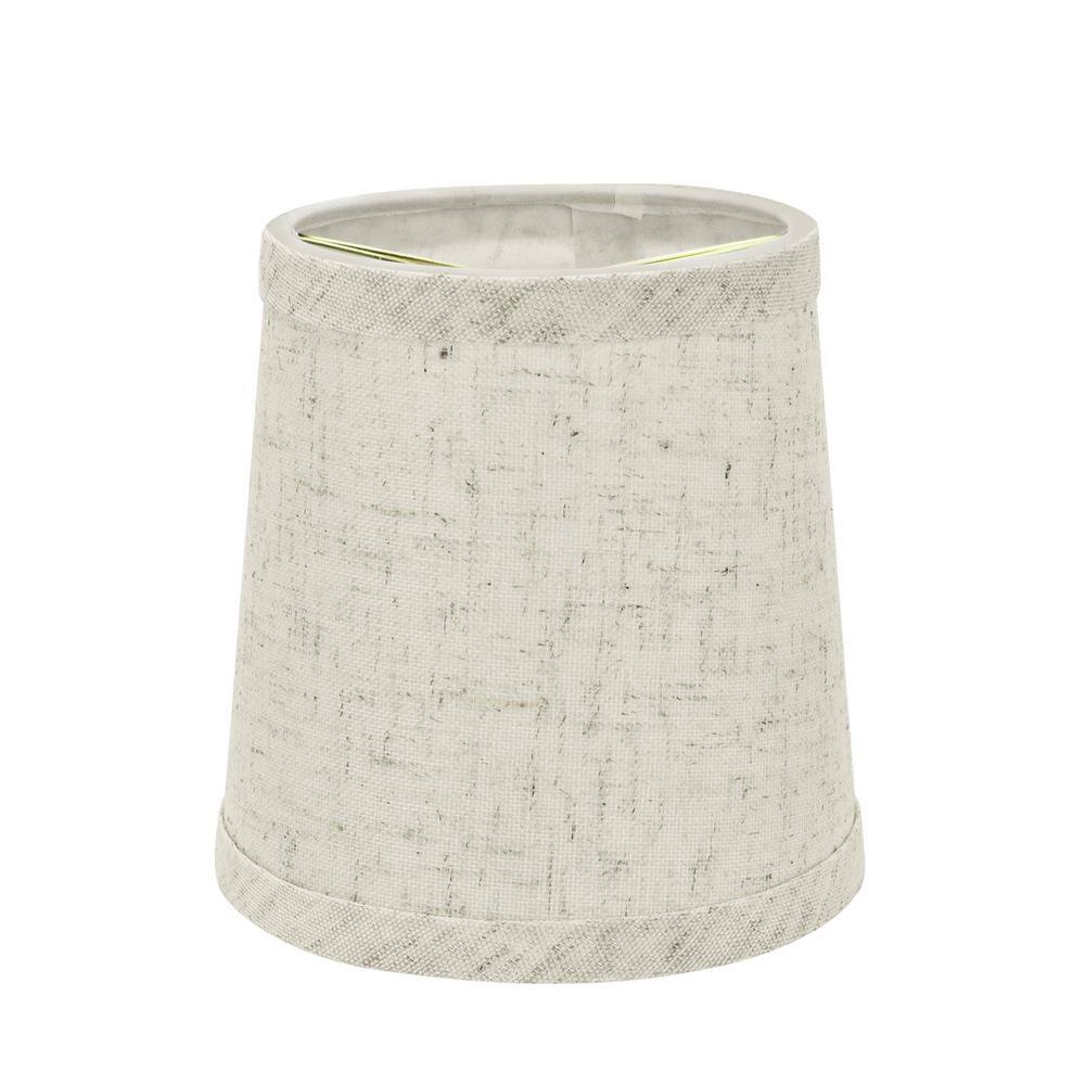 Small Flaxen Linen Empire Chandelier Lamp Shade Set