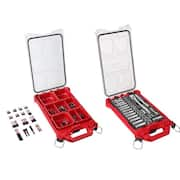 3/8 in. Drive Metric Ratchet and Socket Mechanics Tool Set and SHOCKWAVE Driver Bit Set with PACKOUT Cases (132-Piece)