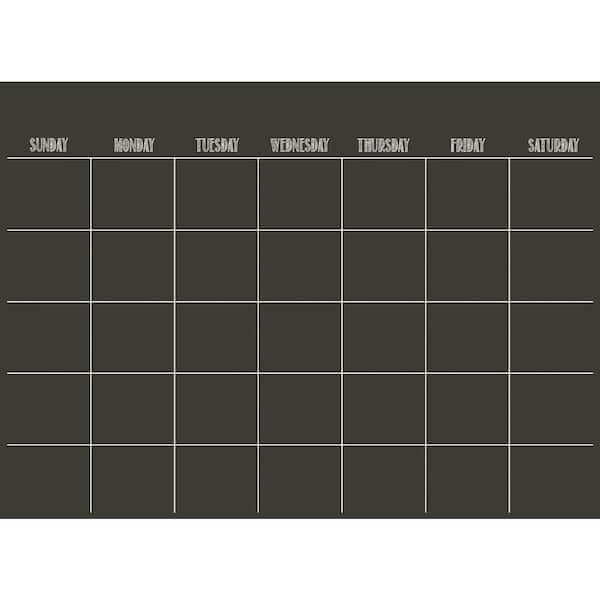 WallPops 17.5 in. x 24 in. Black Calendar Wall Decal