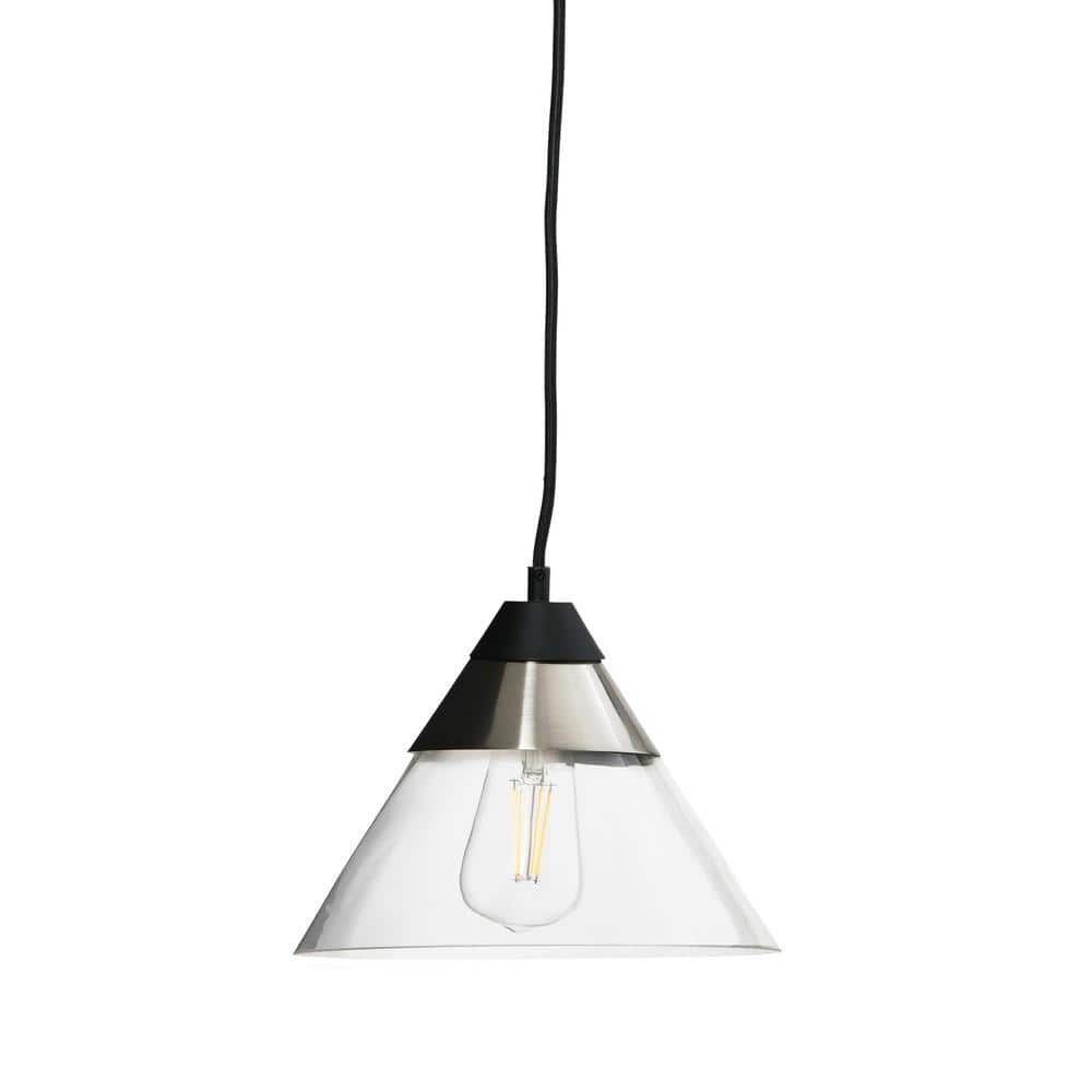 1-Light Matte Black Island Pendant Light with Clear Glass Shade price history on PriceWatchPro