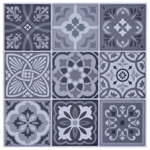 Talavera Mexican 12 in. x 12in. Vinyl Peel and Stick Decorative Wall Tile Backsplash for Interior (Pack of 5)