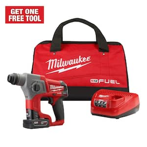 M12 FUEL 12V Lithium-Ion Brushless Cordless 5/8 in. SDS-Plus Rotary Hammer Kit with One 4.0Ah Battery and Bag