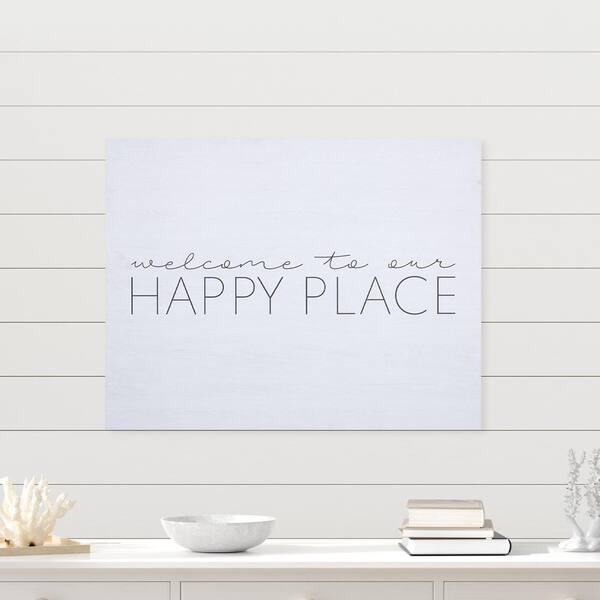 "This is Our Happy Place" Enamel Sign 