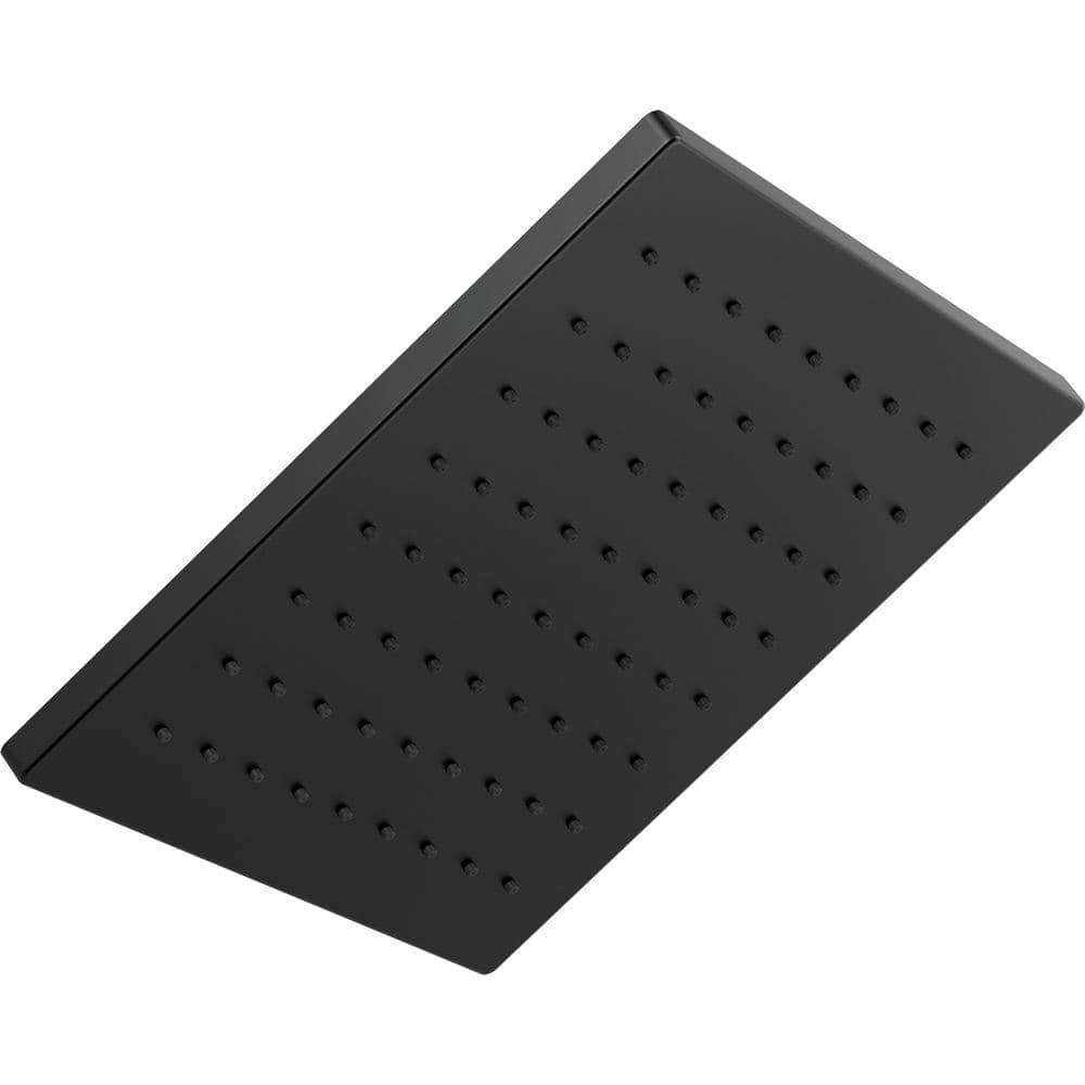 1-Spray Patterns 1.75 GPM 11.75 in. Wall Mount Fixed Shower Head in Matte Black