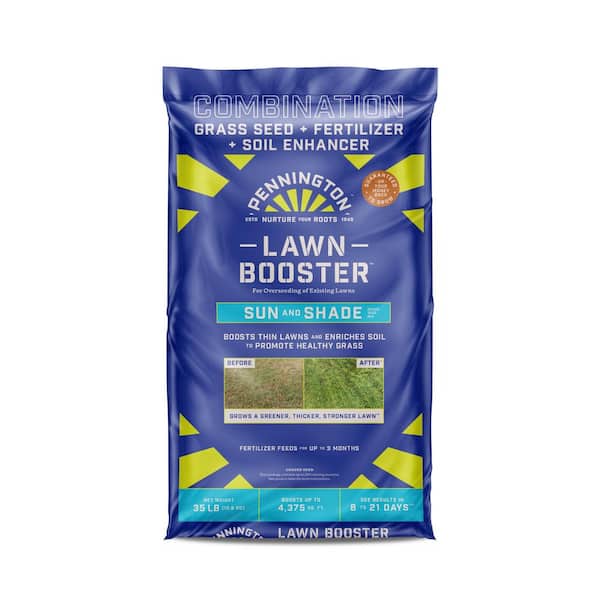 Pennington 35 lbs. Sun and Shade Lawn Booster with Smart Seed, Fertilizer and Soil Enhancers