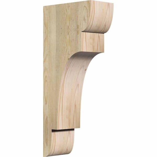 Ekena Millwork 6 in. x 12 in. x 28 in. Douglas Fir New Brighton Rough Sawn Corbel
