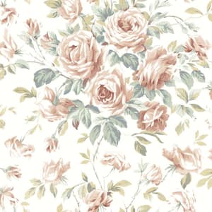 Manon Blush Rose Stitch Matte Pre-pasted Paper Wallpaper