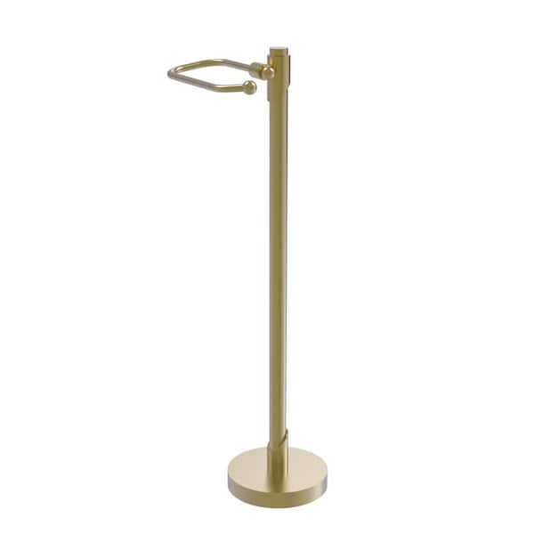 Allied Brass Tribecca Freestanding Toilet Paper Holder in Satin Brass