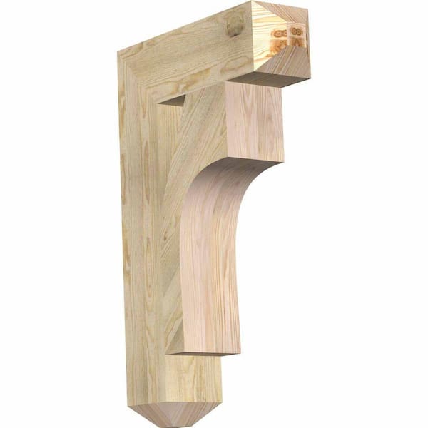 Ekena Millwork 6 in. x 34 in. x 22 in. Douglas Fir Westlake Craftsman Rough Sawn Bracket