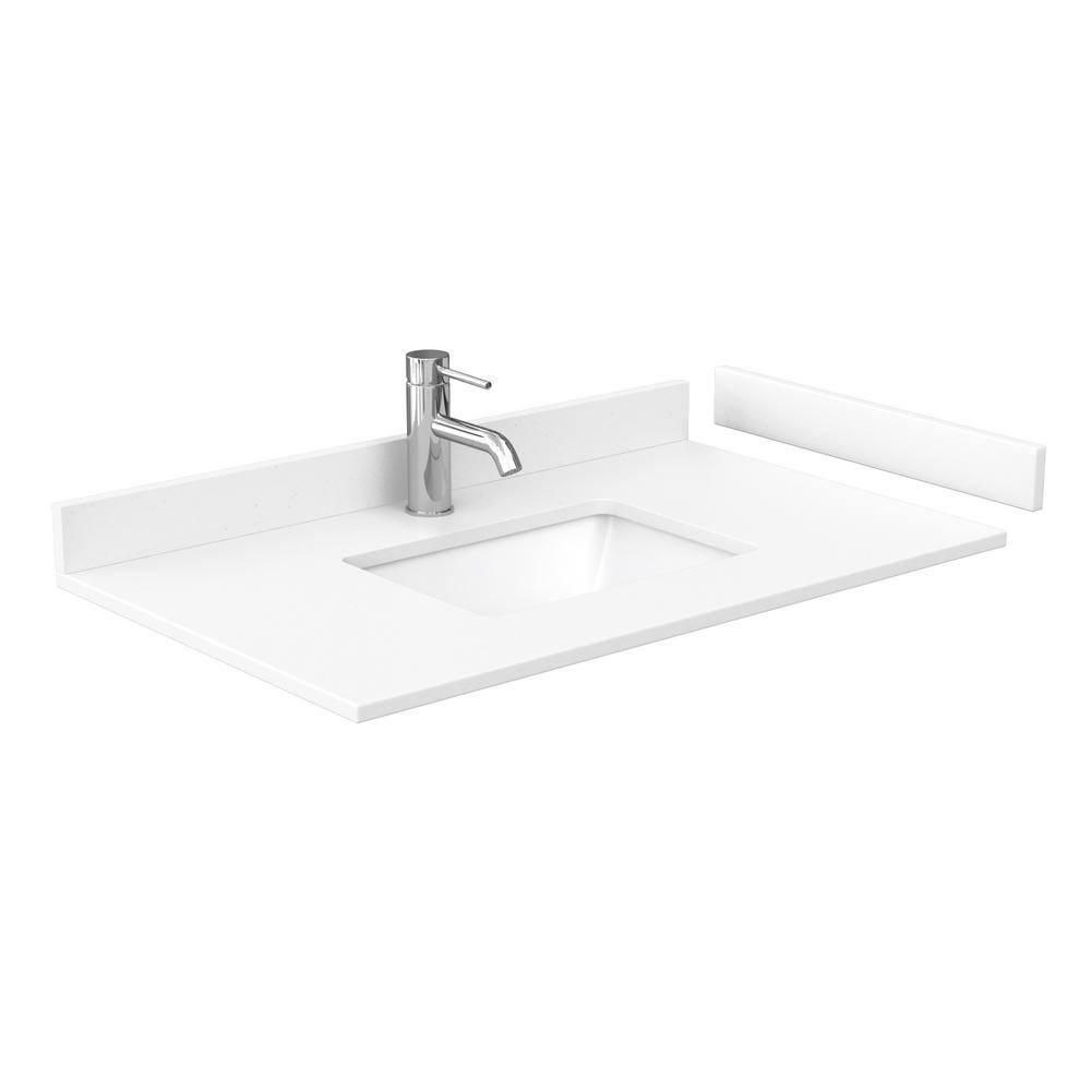 Miranda 36" Dark Blue Vanity with Marble Top and Gold Hardware