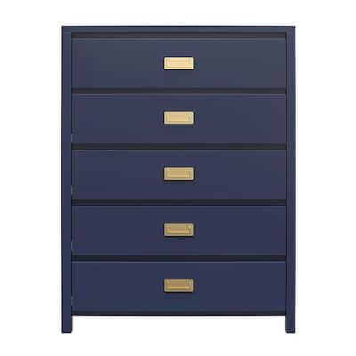 Navy 5-Drawer 36 in. T Kids' Dresser, Monarch Hill Haven