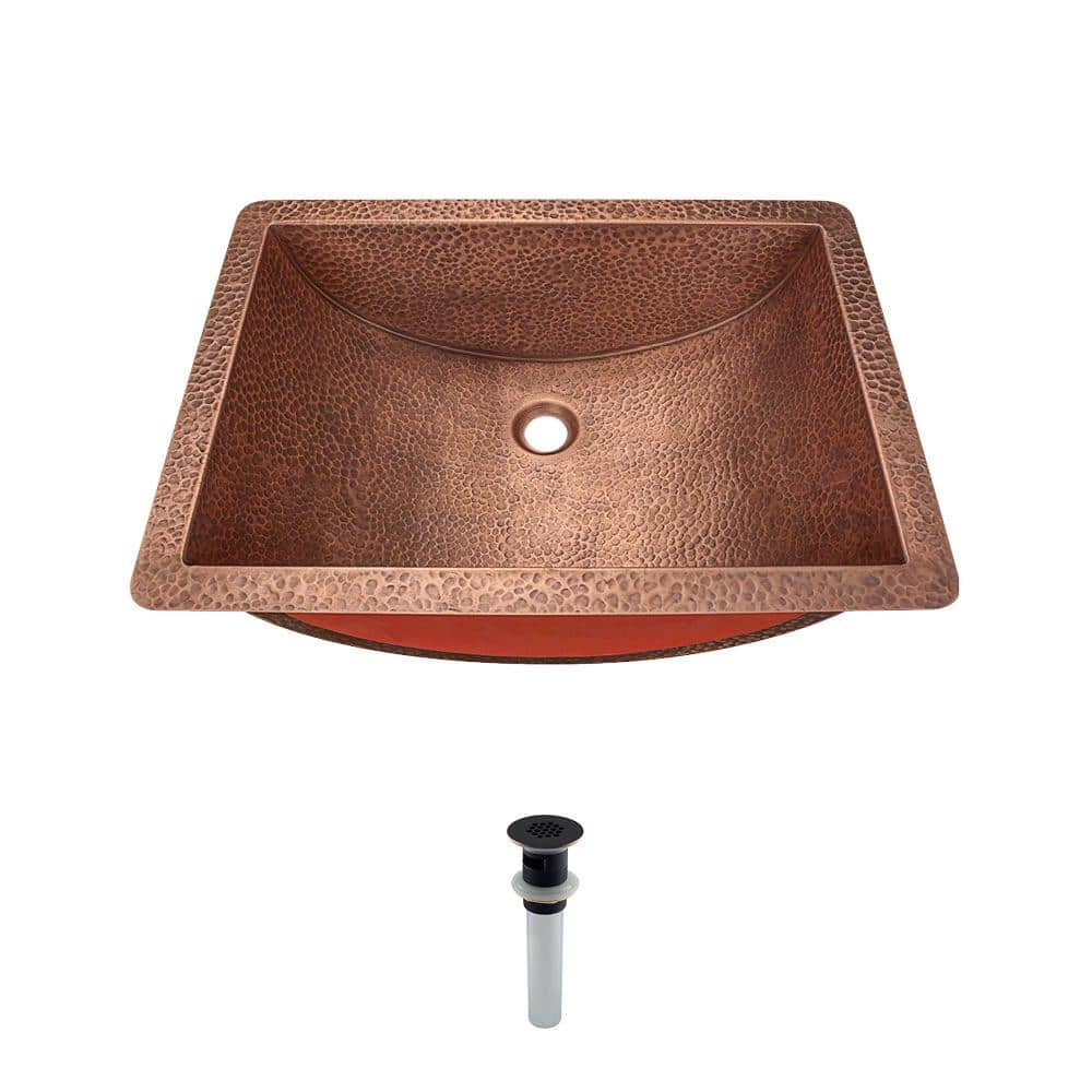 Mr Direct Undermount Bathroom Sink In Copper With Grid Drain In Antique Bronze 926 Gd Abr The Home Depot