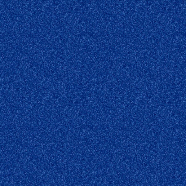 TrafficMaster Watercolors I - Navy - Blue 28.8 oz. Polyester Texture Installed Carpet