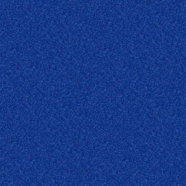 TrafficMaster Watercolors I - Navy - Blue 15 ft. 28.8 oz. Polyester Texture Carpet - Installation Required