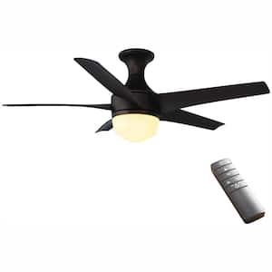Tuxford 44 in. LED Indoor Mediterranean Bronze Ceiling Fan with Light Kit and Remote Control