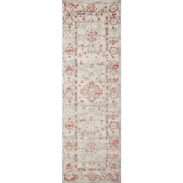 LOLOI II Estelle Ivory/Rust 3 ft. 11 in. x 5 ft. 7 in. Oriental