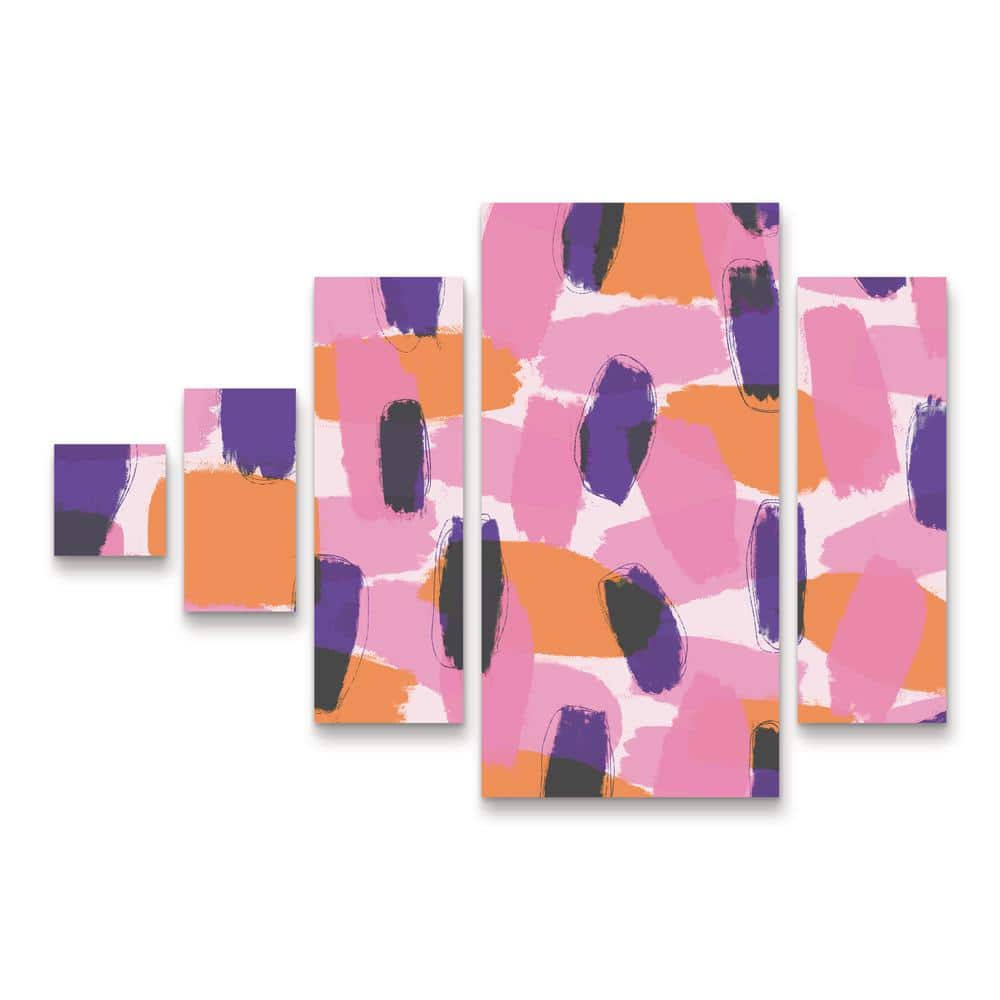 Tree Child Layered Purple Strokes Pattern Multi Panel Unframed Photography Wall Art 32 in. x 44 in. price history on PriceWatchPro