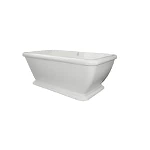 Rockwell 6 ft. Acrylic Flatbottom Non-Whirlpool Freestanding Bathtub in White