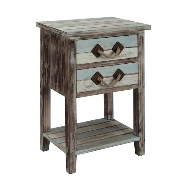 Coast to Coast Accents Islander Multicolor 2-Drawer Accent Table