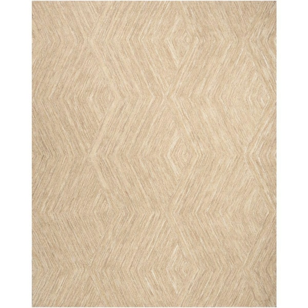 Nourison Graceful Taupe 8 ft. x 10 ft. Geometric Contemporary Area Rug