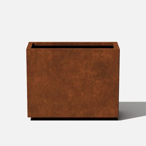 Corten Tall Leaf Rim Patio Planter