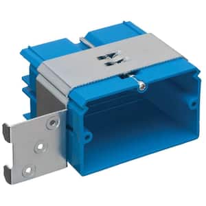 1-Gang 22 cu. in. New Work PVC Adjustable Electrical Wall Box with Horizontal Mount