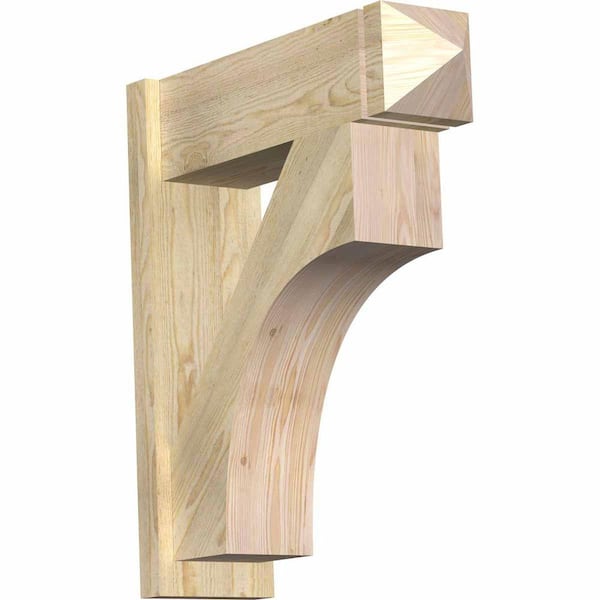 Ekena Millwork 8 in. x 30 in. x 26 in. Douglas Fir Westlake Arts and Crafts Rough Sawn Outlooker