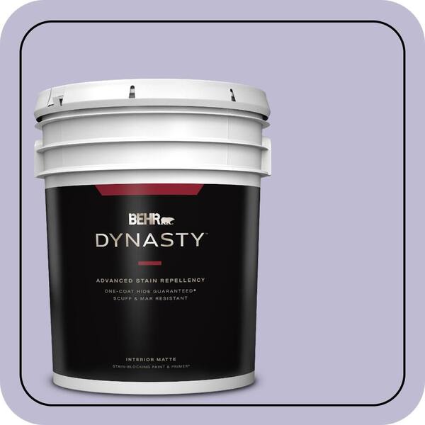 BEHR DYNASTY 5 gal. #640C-3 Twilight Pearl Matte Interior Stain-Blocking Paint & Primer