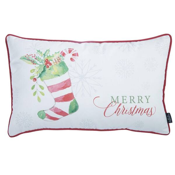 Red and White Christmas Throw Pillows on White Sofa - Soul & Lane