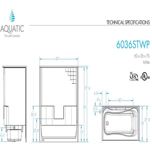 Aquatic Lasco Bathware Shower & Bath Tub Repair Kit