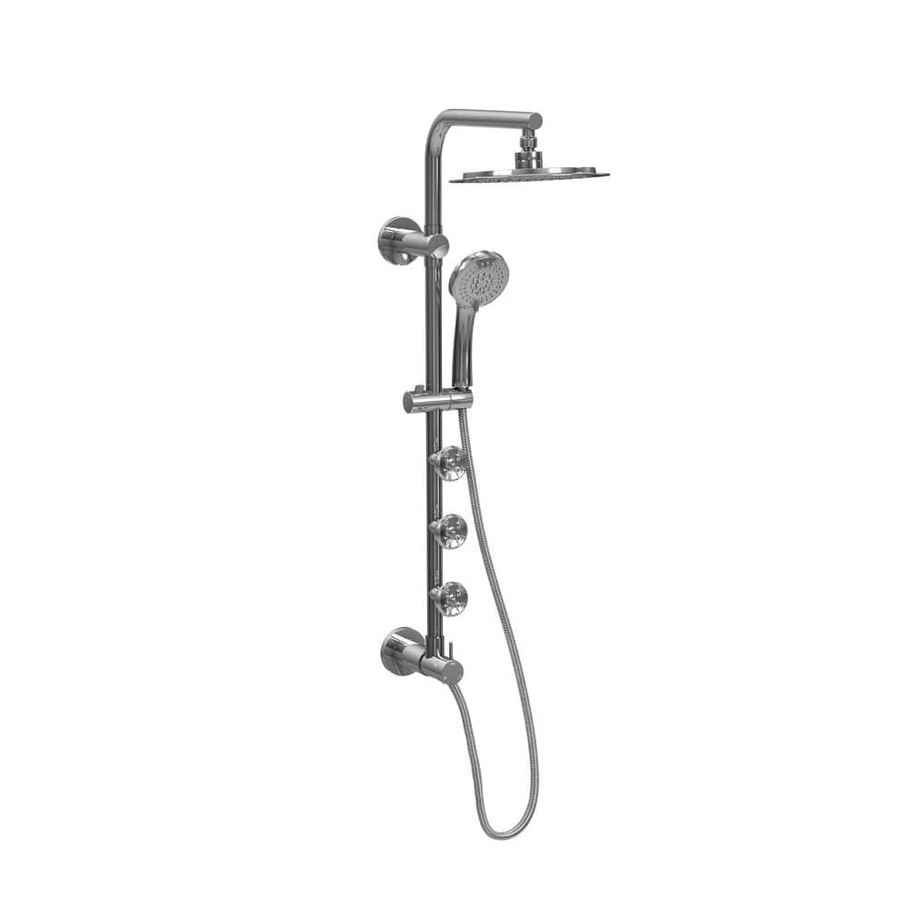 PULSE Showerspas Lanai 5-Spray Patterns with 1.8 GPM 8 in. Wall