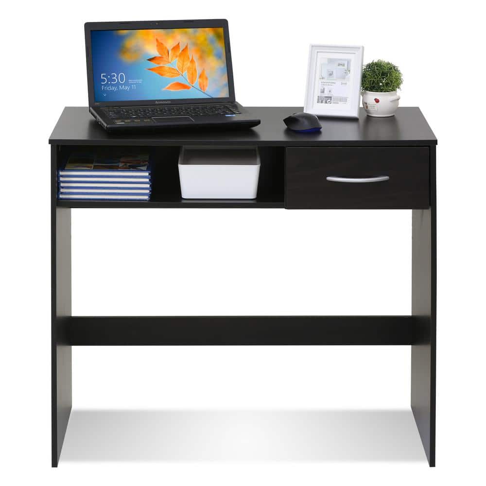 Espresso Wood Computer Desk with Drawer