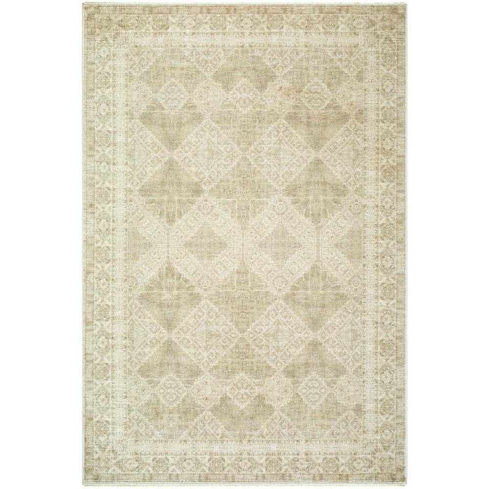 Galey Alix Beige and Brown 8' x 10' Synthetic Area Rug