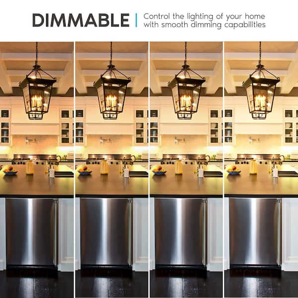60-Watt Equivalent E12 Dimmable LED Light Bulbs Torpedo Tip Glass 2700K Warm White (12-Pack)