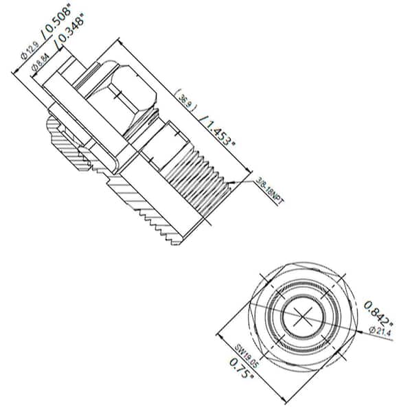 1/2 in. OD Compression x 3/8 in. MIP Brass Adapter Fitting