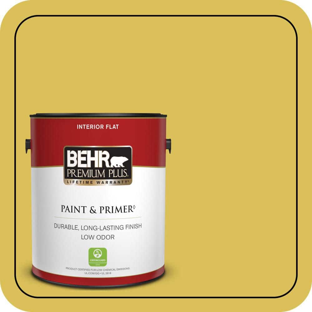 1 gal. #P320-6 Sulfur Yellow Flat Low Odor Interior Paint & Primer price history on PriceWatchPro