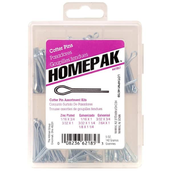 Hillman HOMEPAK Zinc Cotter Pins Assorted Kit (170-Pack)
