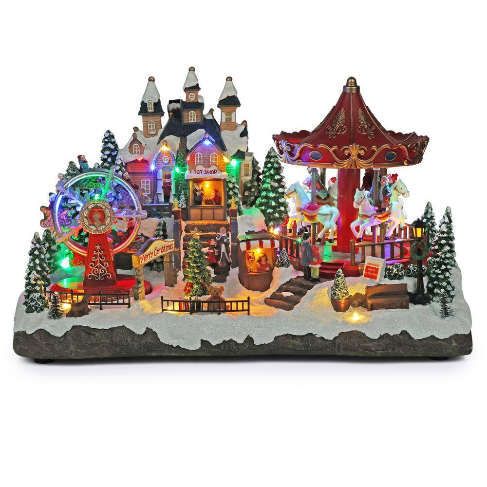 Animated Musical Christmas Theme Park with LED Light