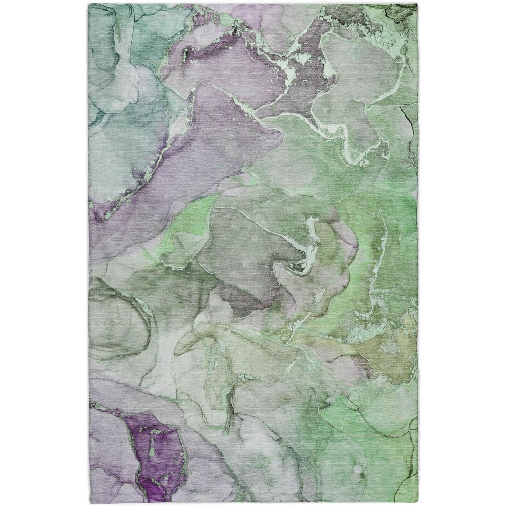 Dream Shag Premium Machine Washable Abstract ADS500 Green 10 ft. x 14 ft. Area Rug price history on PriceWatchPro