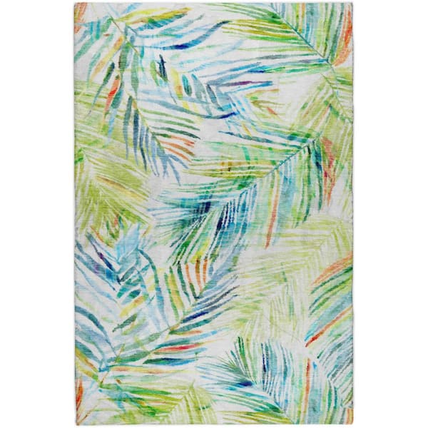 Dream Shag Premium Machine Washable Abstract ADS199 Multi 3 ft. x 5 ft. Area Rug