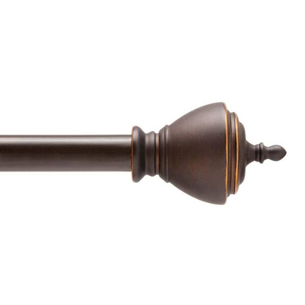 Kenney Butler 28 - 48 in. Adjustable 1/2 in. Petite Cafe Decorative Window Single Curtain Rod in Oil Rubbed Bronze