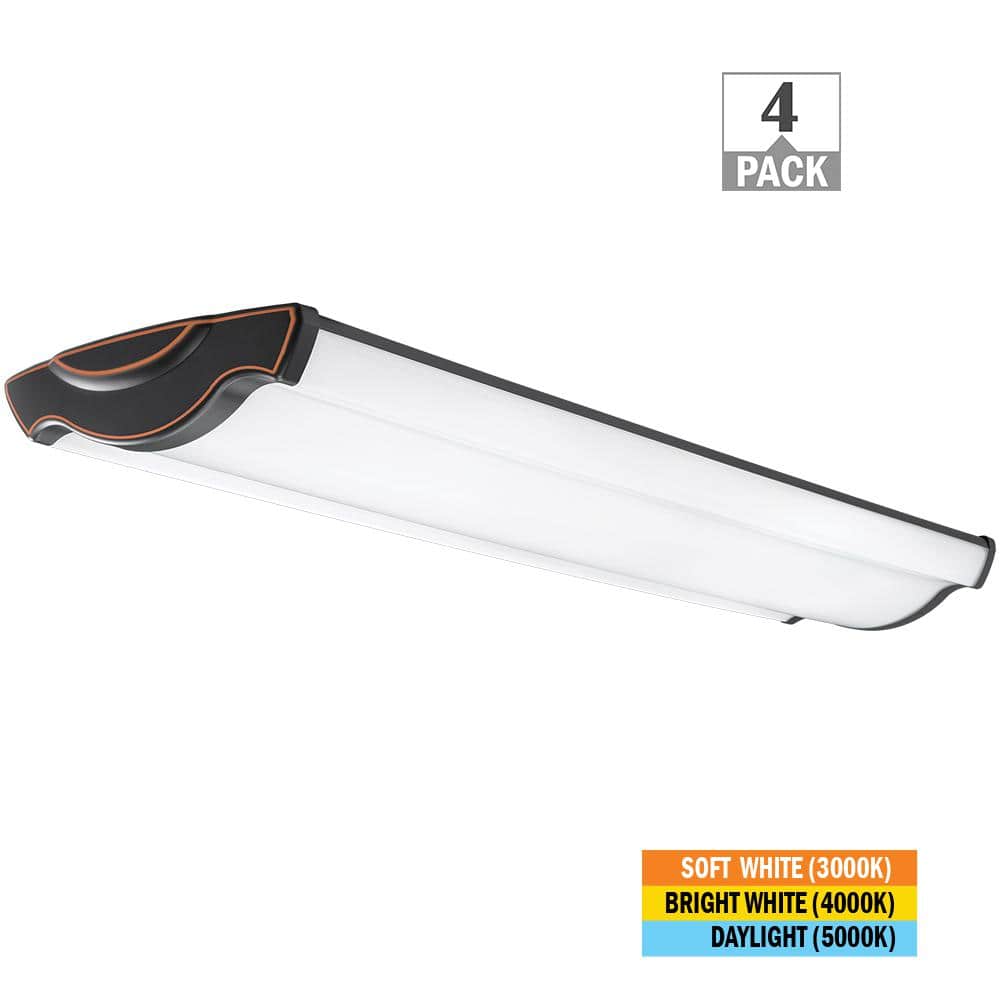 4 ft. Oil Rubbed Bronze Decorative End Caps LED Flush Mount Ceiling Light 3