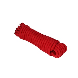 16-Strand Diamond Braid Utility Rope - 1/2 in. x 50 ft., Red