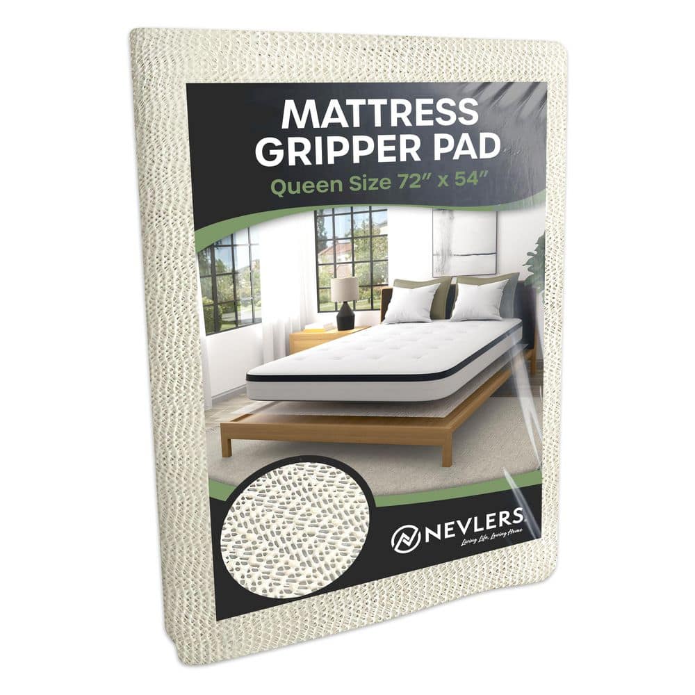 Nevlers Queen Size Slip Resistant Mat Prevents Mattress and Topper