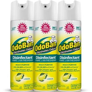 14.6 oz. Lemon Multi-Purpose Disinfectant Spray, Odor Eliminator, Sanitizer, Fabric and Air Freshener (3-Pack)