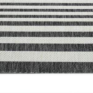 Soleri Collection Charcoal 2'3" x 7'10" Residential Indoor-Outdoor Runner