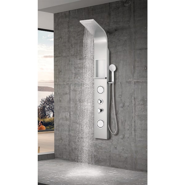 Mediterraneo Genova 61 in. 2 Jet Shower Panel with Hand Shower in